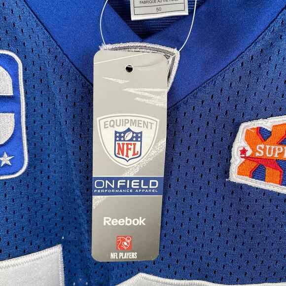 Peyton Manning Indianapolis Colts Super Bowl XLIV Mens Jersey Size 50 Reebok NWT - Picture 5 of 14